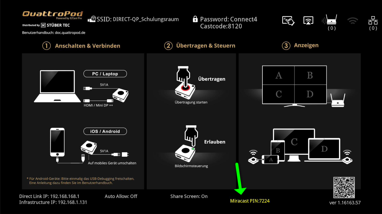 Miracast PIN 