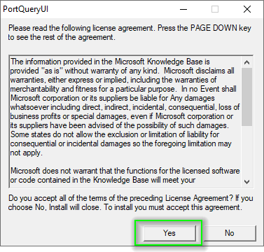 Accept the license agreement