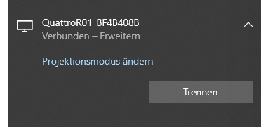 Miracast connection being established