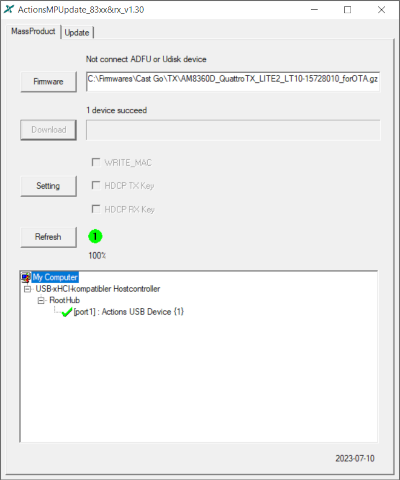 Installation successful