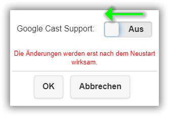 Disable Google Cast