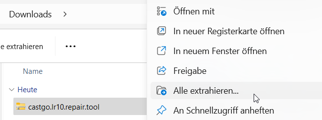 Extract CastGo.LR10.Repair.Tool.zip