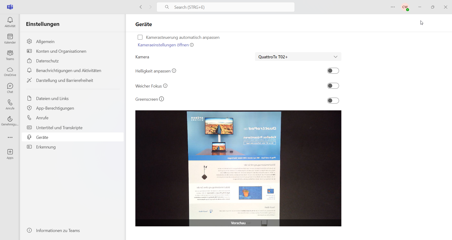 Press main button and show content