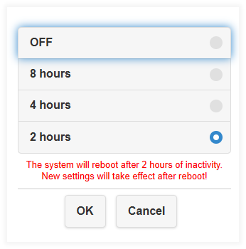 Enable timed restart